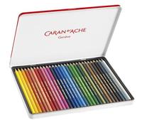 Caran d'Ache – Crayons de couleur Swisscolor permanents – Boîte métal 30 couleurs