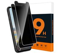 Carantee Lot de 2 films de protection d'écran en verre blindé pour iPhone 11/XR - Dureté 9H - Anti-rayures et anti-rayures - Bord 2,5D - Anti-éclats - Anti-saleté - Protection visuelle pour iPhone XR