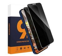 Carantee Lot de 2 films de protection d'écran en verre trempé pour iPhone 12/12 Pro 5G, anti-rayures, anti-huile, film de confidentialité, anti-espion, sans bulles, protection d'écran de