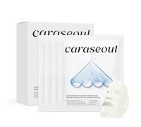 caraseoul Masque Visage Collagène Glowganic Pro (4 Unité) | Masque Hydrogel Coréen avec Niacinamide & Adénosine, Boost Éclat, Masque Nuit Hydratant, Vegan [1.19 oz (34 g) x 4]