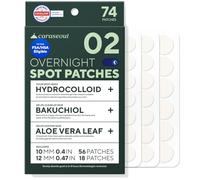 caraseoul Patch Boutons Acné Nuit Hydrocolloïde, Patch Anti-Imperfections Plus Épais à Forte Adhérence, 2 Tailles, Bakuchiol & Aloe Vera, Soin Coréen, Facile à Utiliser - Testé Dermatologiquement
