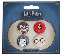 CARAT - Lot de 4 badges Chibi Harry Potter - Harry & Hedwig