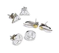 Carat Shop, The Harry Potter Boucles d'oreilles pack de 3 Boucles d'oreilles Bécassine/Saint-Bernard/Plate-forme 9 3/4 (argenté)