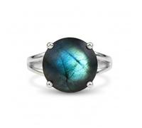 CaratYogi Choisissez Votre Couleur Gemstone Bague de promesse en Argent Sterling 925 Chakra Healing Bijoux de Mode Belles bagues de Naissance pour Hommes et Femmes Taille: 47 à 70