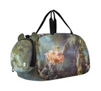 Caravaggio Sac de sport à fruits pour les voyages, le week-end, la nuit, pour garçons avec compartiment à chaussures, Peinture Swing Jean-Honoré Fragonard, Classique
