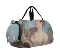 Caravaggio Sac de sport à fruits pour les voyages, le week-end, la nuit, pour garçons avec compartiment à chaussures, Antoine Watteau peinture Quellnymphe, Classique