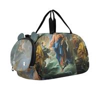 Caravaggio Sac de sport à fruits pour les voyages, le week-end, la nuit, pour garçons avec compartiment à chaussures, Tableau Saint Pierre François Boucher, Classique