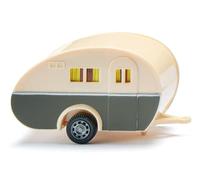 Caravane 1 essieu Grise et Ivoire