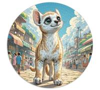 Caravane Chien Puzzle 1000 Pièces Jeu Cadeau Unique Pets Mignons Puzzle Ronds Jeu D'Intelligence pour Adultes Et Enfants1000pcs (67.5x67.5cm)
