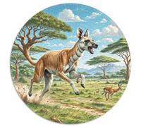 Caravane Chien Puzzle 1000 Pièces Jeu Cadeau Unique Pets Mignons Puzzle Ronds Jeu D'Intelligence pour Adultes Et Enfants1000pcs (67.5x67.5cm)