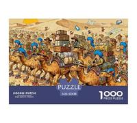 Caravane du désert Puzzle en Bois Imperméable Puzzles De 1000 Pièces pour Adultes Cadeaux Coloré De Décoration pour La Maison