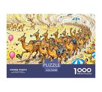 Caravane du désert Puzzle en Bois Imperméable Puzzles De 1000 Pièces pour Adultes Défi Et Casse-tête De Décoration pour La Maison