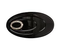 Caravane Jet/ovale en pierre de Cristal Décoré à la Main Automatique Barrette