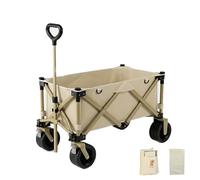 Caravane pliante, chariot pliable robuste et polyvalent, idéal pour la plage, les pique-niques, le jardin et autres occasions.(white,75 * 26 * 37)