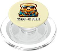 Carb-e Diem Jeu de Mots Toast Drôle Pain Humour Vacances PopSockets PopGrip pour MagSafe