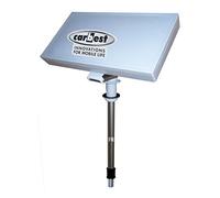 Carbest Antenne plate manuelle HD, mât d'installation, ajustement Skew, LNB pour caravane et camping-car