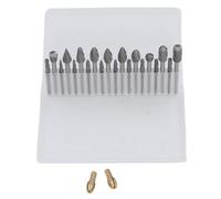 Carbide Burr Set for Rotary Tool, 10Pcs Double Cut Tungsten Carbide Burr Bits with 0.2 Inch Shank Rotary Tool Accessories Grinder Bits Wood Metal Glass Stone Plastic