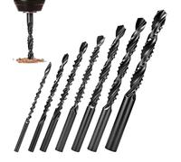 Carbide Drill Bit Set - Screwdriver Attachments, Power Tool Parts for Metal Cutting, 7 Piece Kit with 135 Degree Beveled Tips, Workshop Equipment, Rotary Bits for Wood Sanding, Resin Grinding