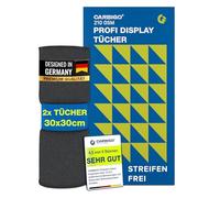 Carbigo®210GSM Chiffon microfibre professionnel pour écran-Nettoyage sans traces des écrans, lunettes-Chiffon microfibre non pelucheux&doux pour écran-Chiffon innovant pour polir les écrans 30x30cm(2)