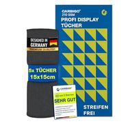 Carbigo® Chiffon Professionnel en Microfibre pour Écran - 210 g/m² - Nettoyage Sans Traces des Lunettes et Écrans - Innovant - 15 x 15 cm (5)