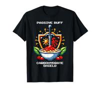 Carbo Shield Buff | Pixel Art Pasta Retro Gaming Italie T-Shirt