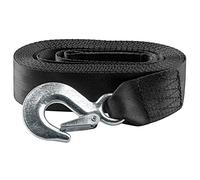 CarBole 5cmx6m Sangle de Treuil de Bateau Voiture avec Crochet, 10000 LBS | Sangle de Treuil de Remorque de Bateau Marin Robuste, Noir