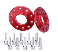 CarBole Élargisseurs de Voie Wheel Spacer: 2PCS 5x120 15mm avec Boulon:M12x1.5 | NLB: 72,56 mm,Compatible avec BMW etc.(2 Pièces | Rouge | Nombre de Trous 10)