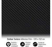 Carbon Car Wrapping film adhésif pour capot moteur 120 x 152 cm