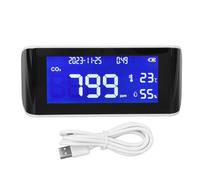 Carbon Dioxide Detector Home Desktop Air Quality Monitor Portable Handheld CO2 Temp Humidity Sensor with 2000mAh Battery for Home Office and RV Travel