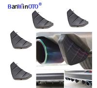 Carbon Fiber Color Diffuseur De Lèvre De Pare-Chocs Arrière De Voiture Universel Modifié Spoiler Protection Contre Les Rayures Châssis D'aile Aileron De Requin Garniture De Moulage De Séparateur 1 Piè