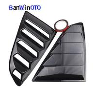 Carbon Fiber Copy Volets Latéraux De Ventilation Pour Ford Mustang 2015, 2016, 2017, 2018, 2019, 2020, Volets De Fenêtre Arrière, Panneau De Réglage De Voiture