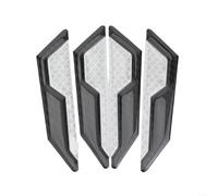 Carbon Fiber Door pour edge Guard 4pcs Anti-Scratch Carbon Fiber(White) | High visibility reflective material, enhances night safety, prevents door dings, 4pcs set, easy to spot
