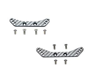 Carbon Fiber Front & Rear Shock Tower for Tamiya 1/10 4WD TA08 Pro 58693-10Pc Set Silver
