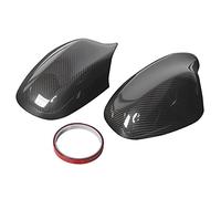 Carbon Fiber Rearview Mirror Cover | Add - On Cap for 3 Series E90 LCI 2009-2012 | Scratch & Sunlight Defense | Glossy ABS Replacement
