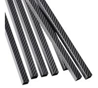 Carbon Fiber Rectangular Square Tube Twill Matte, Length 500mm Square Carbon Fiber Tubes 1 Piece(22X22X20MM)