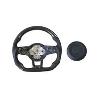 Carbon Fiber Steering Wheel Compatible For Golf 7 7.5 Compatible For GTI GTD GTE R 2013-2020 Compatible For Polo Anti-slip Leather Grip(With cover)