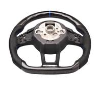Carbon Fiber Steering Wheel Leather Compatible For Golf 7 7.5 GTI GTD GTE R 2013-2020 Compatible For Polo And GTI Compatible For Passat(Blue)