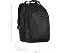 Carbon Sac À Dos Pour Ordinateur Portable 17 Pouces, Système Dorganisation, Femmes Hommes, Bureau Affaires Uni, Noir[L902] Noir