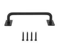 Carbon Steel Barn Door Handle | Robust Tarnish - Inhibiting Pull for Sliding Doors/Gates/Cabinets | Matte Black Finish, 22x5.5cm