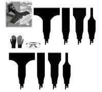 Carbon Steel Electric Floor Cleaning Blade, Reciprocating Saw Saber Blade Set, Heavy Duty Carbon Steel Scraping Tool, Tile Ground Cleaning Scraper, Multi-Functional Cleaningtool (2Set)