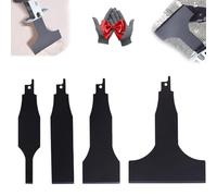Carbon Steel Electric Floor Cleaning Blade, Universal Reciprocating Saw Scraper Blades Set, Reciprocating Saw Saber Blade Set, for Grout, Putty & Mud Rem (1 set)