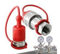 Carbon Steel Hydraulic Connectors, Quick Connect Couplings Dust Cover, Strength Fittings, Red, for Industrial Pressure Fluid Transfer Systems Factory Automation Setups Creative Crafting Endeavors