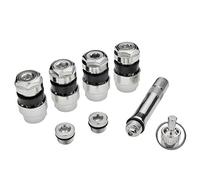 Carbonado Valves Invisibles Argent 8,3mm pour Jantes en Métal | Installation dissimulée, compatible jantes aluminium, métal haute résistance, lot de 4 valves