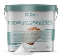 Carbonate de potassium 10 kg K2CO3 Qualité alimentaire E501 Poudre alcaline pure pour pâtisserie, fabrication de savon et tampon pH