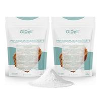 Carbonate de potassium 2 kg K2CO3 Qualité alimentaire E501 Poudre alcaline pure pour pâtisserie, fabrication de savon et tampon pH