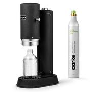 Appareil à gazéifier Noir Mat avec bouteille en verre 0,8 litre et une cartouche de gaz CO²