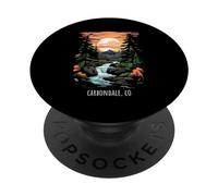 Carbondale Colorado USA Scenic Mountain Sunset Style rétro PopSockets PopGrip Adhésif