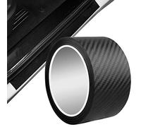 Carbone Adhésif pour Voiture, 5cm*3m Covering Carbone Film Carbone Voiture Autocollant Carbone Protecteur de Bord de Porte de Voiture Autocollant Anti-Rayures Autocollant Voiture Stickers