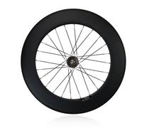 Carbone Vélo À Pignon Fixe Roues Avant Et Arrière 700C Jeu De Roues De Vélo De Piste 100/120mm 3/24H Moyeux À Roulements pour 17 Dents À Vitesse Unique(Rear)