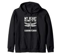 Carboniferous My Heart Belongs Dragonfly Fossil Humour Sweat à Capuche